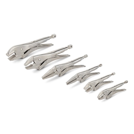 Tekton Locking Pliers Set, 6-Piece (Straight Jaw, Curved Jaw, Long Nose) PLK99903
